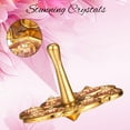 thumbnail image 3 of Matashi Hand-Painted Gold-Plated Red Floral Spinning Dreidel Holiday Ornaments (Pewter) Elegant Jewish Decor with Vintage Design & Embellished Crystals Judaica, 3 of 6