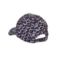 thumbnail image 3 of Top Headwear Felt Womens Leopard Cheetah Print Baseball Cap - Black, 3 of 4