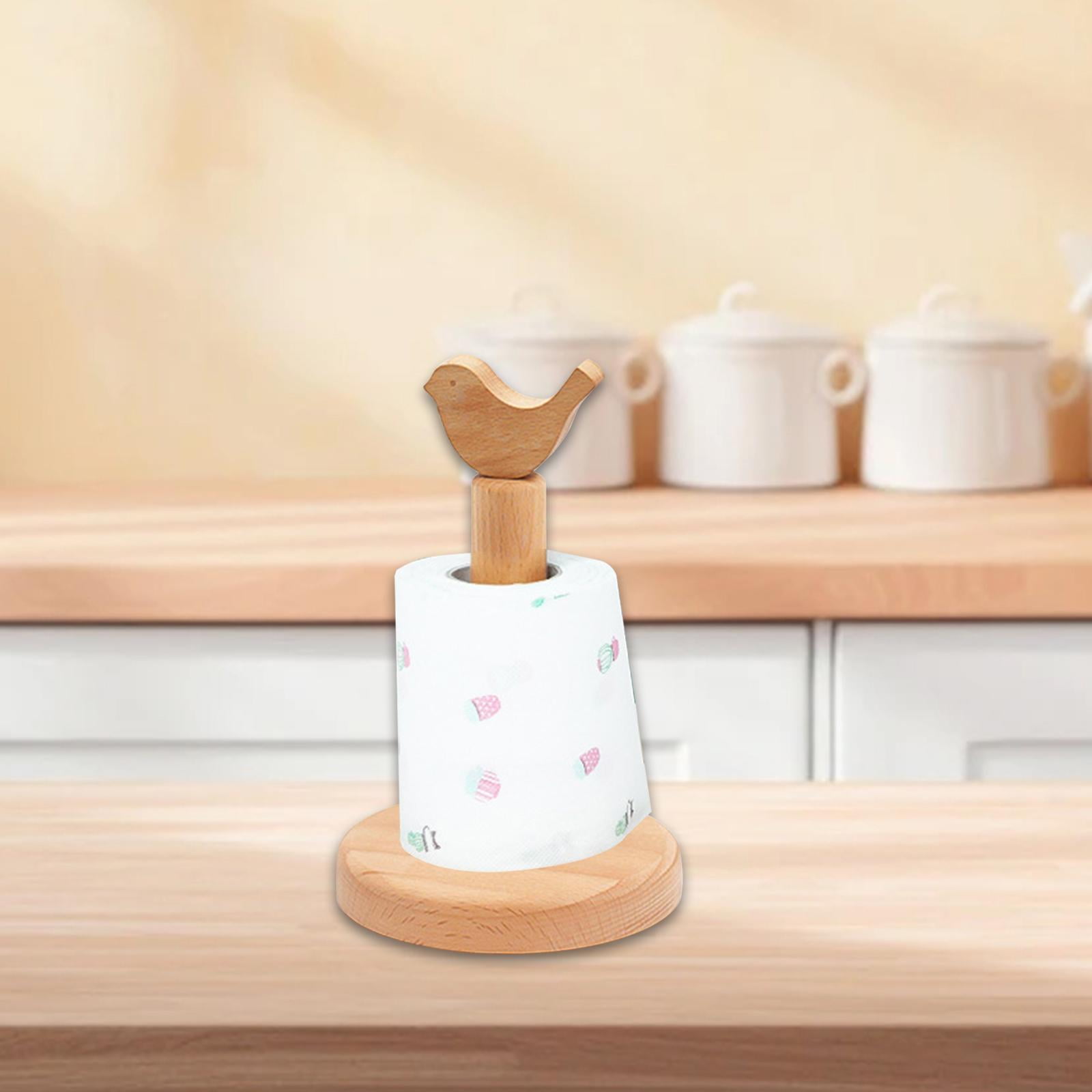 TISHITA Paper Towel Holder ,Tissue Holder, Roll Stand Organizer ,Standing Paper Towel Dispenser, Paper Towels Stand for Toilet Pantry bird pattern