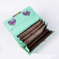 thumbnail image 1 of Kmbangi Women's Large Capacity Purse Hardware Rhombus Snap Button Wear Resistant Zipper Closure Long Wallet, 1 of 5