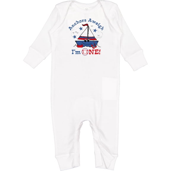 Inktastic Little Sailboat 1st Birthday Baby Romper Coveralls