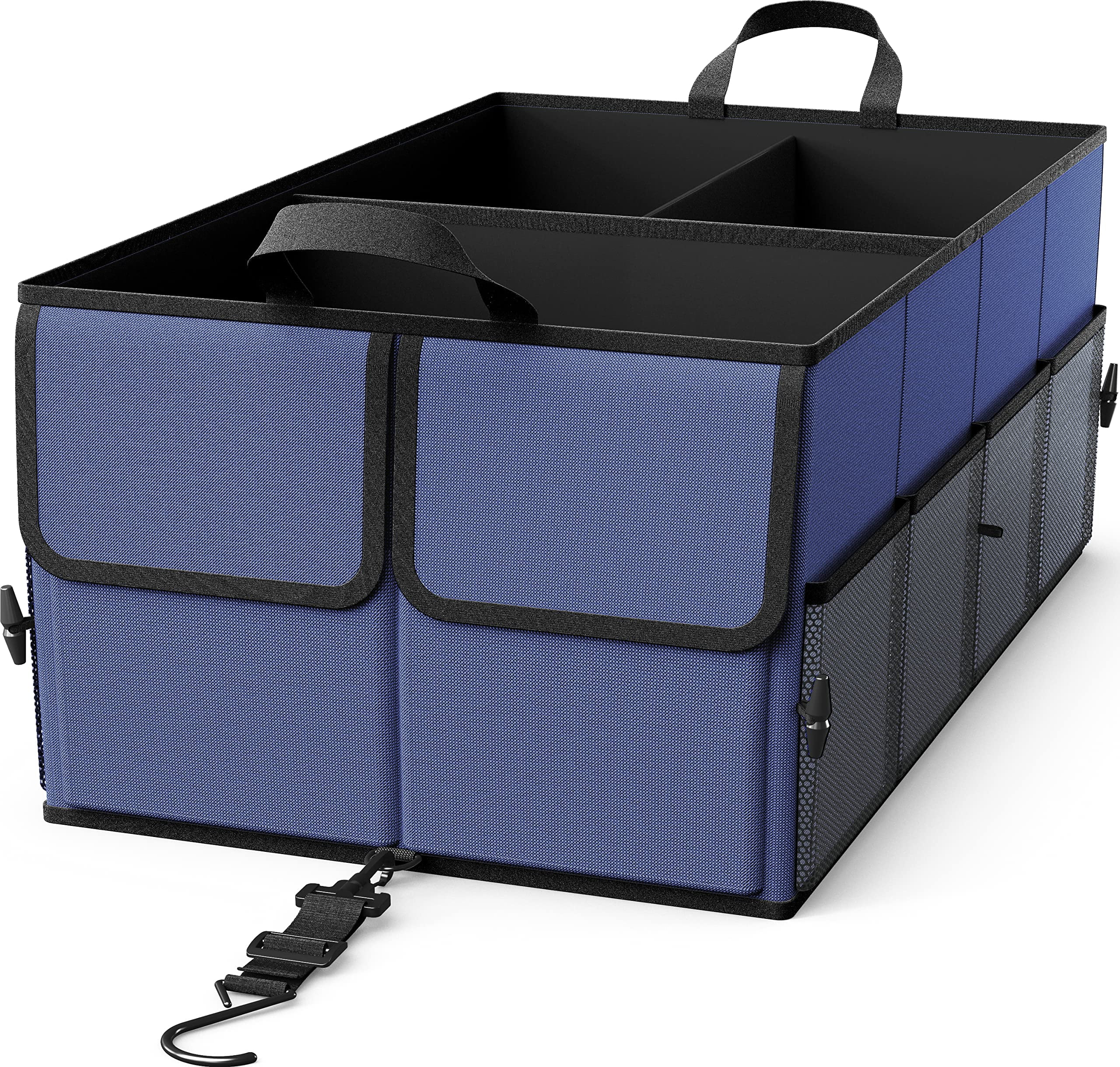EPAuto 3-Compartment Cargo Trunk Storage Organizer, Dark Grey