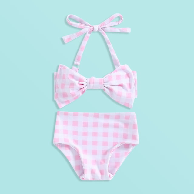 Stylish Girls Bikini Set Featuring Adjustable Front Bow Tie Design for Youth Teen Summer Beach Pool
