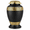 Black & Gold, variant on Aluminum Handcrafted Urn - Elegant Keepsake Holder for Adult Human Ashes (Coal & Metallic Mist)