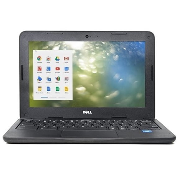 Pre-Owned Dell Chromebook 3180 11.6" Touch 4GB 16GB Intel Celeron N3060 X22.48GHz,Black (Fair)