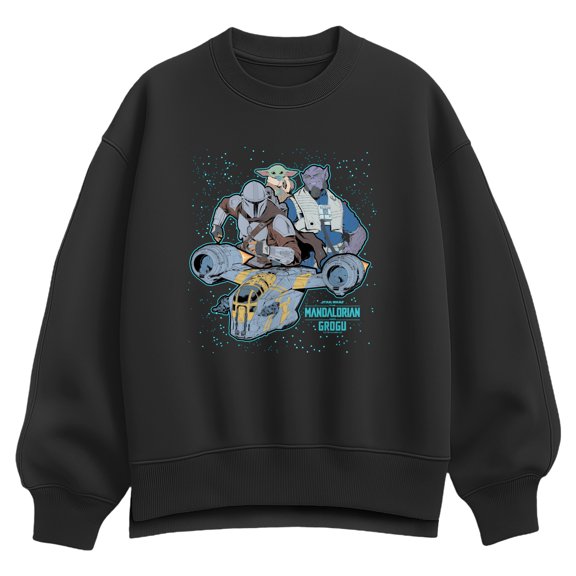 Star Wars - Collage Oversized Fleece Crew Sweatshirt