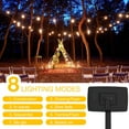 thumbnail image 3 of VOLIVO Solar Outdoor String Lights,50FT Patio Lights with 12 Shatterproof ST38 Vintage Edison Bulbs, Solar Waterproof Hanging Lights, for Porch, Deck, Garden, Backyard, 3 of 8
