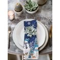 thumbnail image 2 of Navy Blue Christmas Cloth Napkins Set of 8 Reusable Dinner Napkins, Snowman Xmas Tree Snowflake Winter Cocktail Napkin Washable Table Napkins for Wedding/Holiday Party/Baby Shower 20"x20", 2 of 7