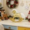 thumbnail image 4 of 2026 Christmas Rocking Horse Hanging Ornament - Ideal for Decorations 2026 Tree & Tabletop Decor, Festive Wooden Horse Decor for Home Christmas Tree, Holiday Tabletop Figurine, 4.33*5.9in, A, 4 of 6