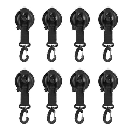 DOITOOL Sucker Hooks – 6PC Multifunctional Suction Cup Hooks For Camping, Car & Home