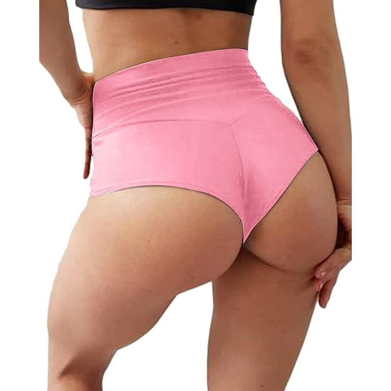 Sherrylily Women High Waist Yoga Shorts Gym Booty Butt Lifting Sports Dance  Hot Pants