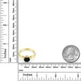 thumbnail image 3 of Gem Stone King 0.80 Ct Round Black Onyx Brass Yellow Gold Plated Brass Ring (Size 5), 3 of 4