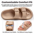 thumbnail image 3 of BERANMEY Double Buckle Adjustable Slides Sandals for Women and Men Casual Pillow Slippers for Women EVA Flat Slides Sandals, 3 of 9