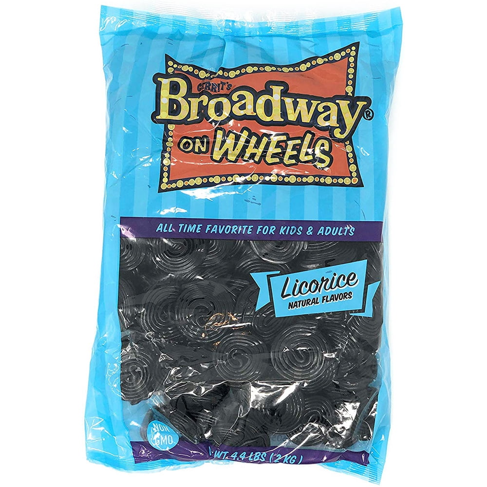 SweetGourmet Italian Black Licorice Wheels Bulk Candy 4.4 Pounds