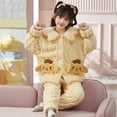 thumbnail image 3 of Anime Sanrioed Autumn/winter Pajama Set for Children's Home Wear Kawaii Cinnamoroll Kuromi Y2kFlannel Pajamascute Warm Thickened, 3 of 5