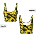 thumbnail image 5 of Lsque Sunflowers In Vintage Printed Women'S Sports Bra, Compression, Moisture Wicking, High-Impact Sports Bra For Women,Supportive sports bra-Large, 5 of 9
