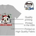 thumbnail image 3 of Disney Mickey Merry Christmas Graphic Design Casual Short Sleeve Shirt (Gray-4X Large) Grey, 3 of 6