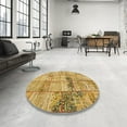 thumbnail image 4 of Ahgly Company Machine Washable Indoor Square Contemporary Beer Orange Area Rugs, 3' Square, 4 of 7