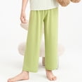 thumbnail image 5 of Gubotare Girls' Sleepwear Set Girls Short Sleeve Button Front Pajama Top and Shorts Set, 2-Piece Size 15-16 (Green,15-16 Years), 5 of 6