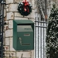 thumbnail image 6 of Outdoor Post Box Vintage Mail Box, Traditional Newspaper Letter Box Post Box with key of lock Wall Mounted Post Box to Keep Your and Green, 6 of 8