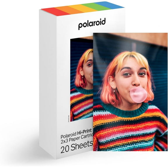 Polaroid Hi-Print Paper - 2x3 Paper Cartridge 20 Sheets Dye-Sub Not Zink Cartridge
