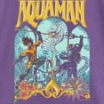 thumbnail image 2 of Girl's Aquaman and the Lost Kingdom Retro Window Poster Graphic Tee Purple Berry Medium, 2 of 4