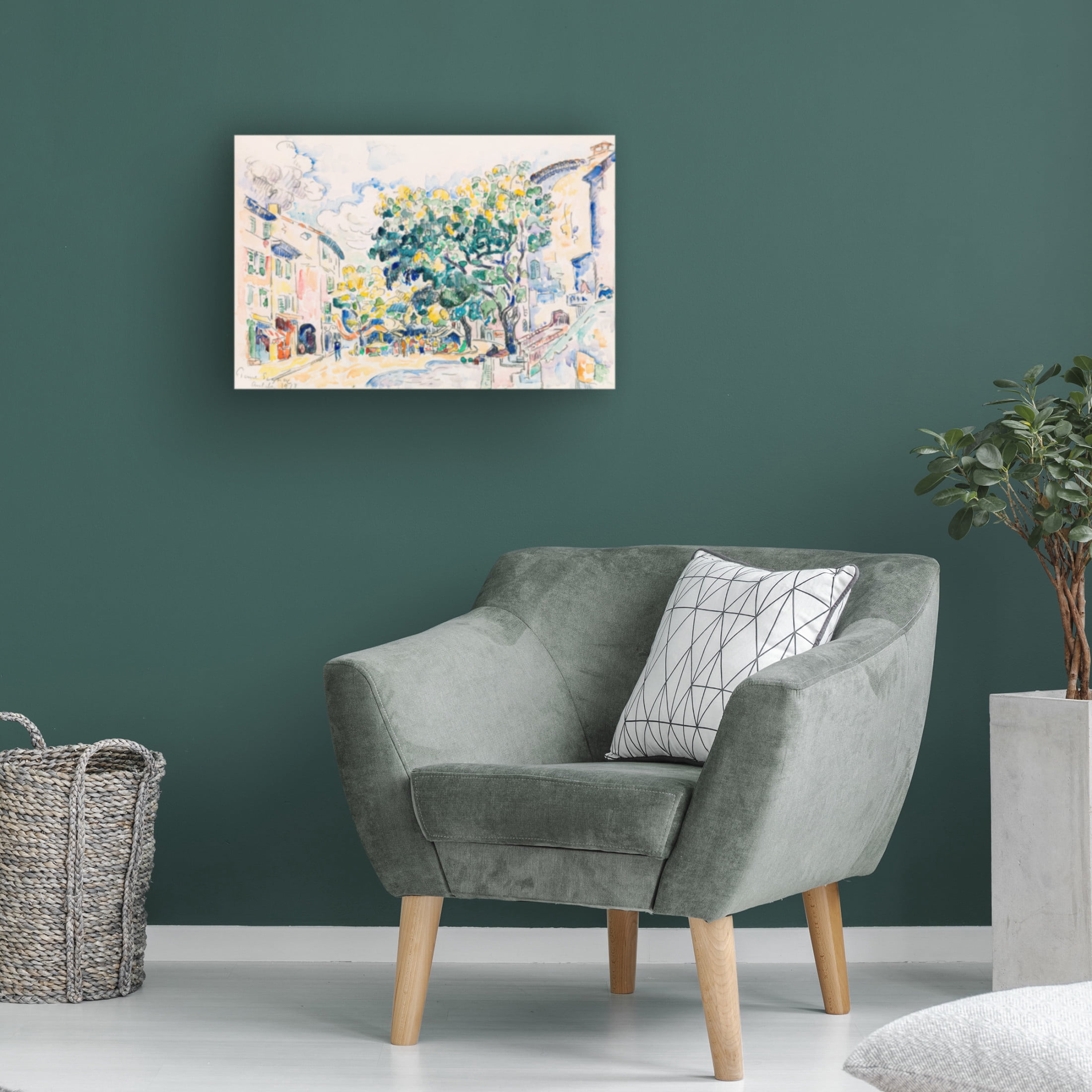 Canvas Wall Art - Pictufy  'Antibes Ca. 1918' Wall Art for Living Room, Bedroom, or Office D?cor by Trademark Fine Art - 47 x 30 Inches