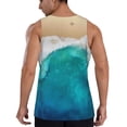 thumbnail image 3 of Easygdp Beach Men's Tank Top, Sleeveless Muscle T Shirts, Breathable, Quick-Dry, Loose for Gym, Running, Fitness - XX-Large, 3 of 9