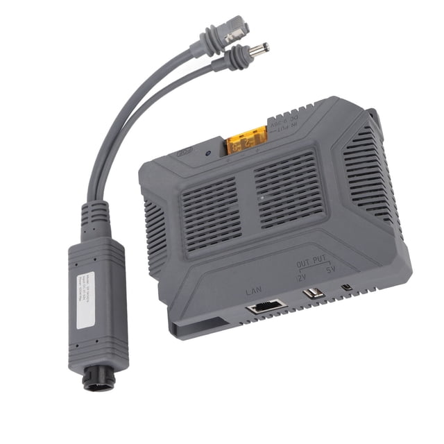 GigE Passive PoE Injector, DC9-36V Efficient Storage Capacity 150W 5 in 1 PoE Injector with 100W Splitter for Mini Satellite Antenna