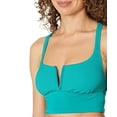 thumbnail image 2 of Women's Sanctuary SS21404 Sandbar Solids V-Wire Crop Racerback Swim Top (Sweet Succulent M), 2 of 3