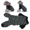 thumbnail image 4 of Pyjama pour Chien Onesie, Pyjama pour Chien à Rayures Vertes et Blanches Classiques, Léger et Extensible pour Chats TP, S, m, L, TG, 4 of 8