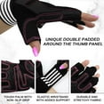 thumbnail image 3 of Weight Lifting Gloves for Women Gym Workout with Wrist Support,Padded Half Finger Gloves for Fitness Exercise, 3 of 7