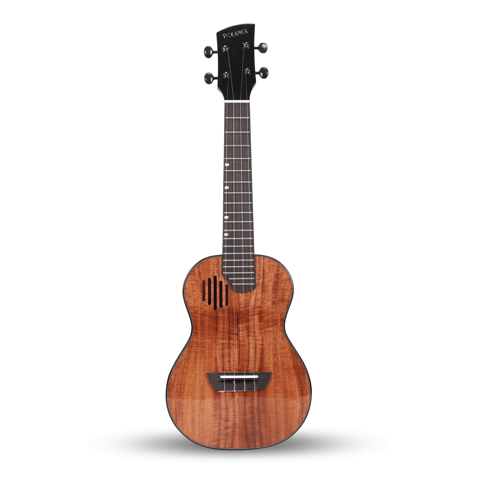 PICKAPICK Concert Ukulele K3, 23 Inch All Solid Acacia Koa Ukulele with Gig Bag, Strap & Heart Pick, Bright Tone, Natural Beauty & Professional Feel