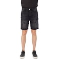 thumbnail image 1 of Men's Dyed Ripped Jean Shorts Black, 1 of 4