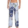 thumbnail image 1 of Fotbe Turtle with Blue Stones Pantalones de Pijama para Hombre, Pantalones de Dormir, Pantalones de Casa con Cintura Ajustable y Bolsillos-X-Large, 1 of 6