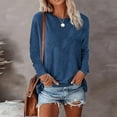 thumbnail image 3 of MORTTIC Women's 3-Pack Plus Size Long Sleeve Crew Neck T-Shirts, Loose Fit Basic Casual Tee Tops Blue Gray Fuchsia，3XL, 3 of 13