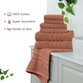 thumbnail image 5 of Martex 6-Piece Towel Set | 100% Cotton Soft & Absorbent Bath Towels | Terracotta, 5 of 10
