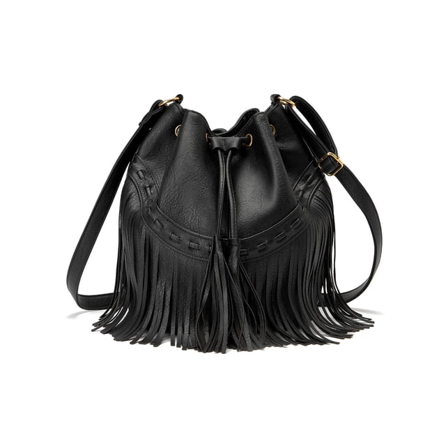 Bolso tipo bombonera Gladdon Leather Black para mujer