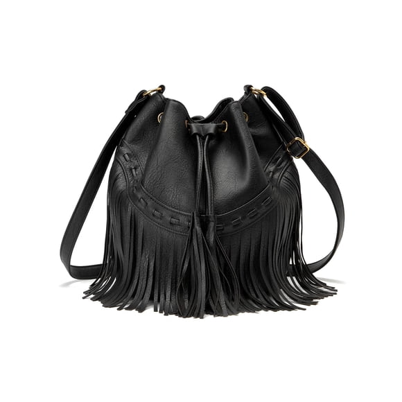 Bolso tipo bombonera Gladdon Leather Black para mujer