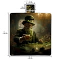 thumbnail image 2 of Saint Patrick's Day Canvas Beach Blanket Picnic Mat - Waterproof and Sandproof Outdoor Camping Mat with Carry Bag - Large Size for Beach, Picnics, and Travel - Durable and Easy to Clean - 200x150cm, 2 of 6