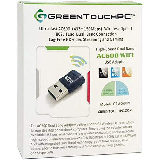 Greentouchpc Ac600 802 11ac Highspeed Dualband Usb Wifi Adapter 2 4ghz 5ghz 600mbps Wireless Network Nano Dongle For Desktop Computer Pc Laptop Compatible Windows Xp 7 8 10 Vista Macos 10 9 And Up Walmart Com Walmart Com
