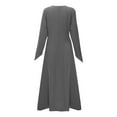 thumbnail image 6 of Casual Dresses For Women Elegant A Line Long Sleeve Dress For Daily Wear And Flattering Fit Versatile Style For Spring And Fall Tunic Long Sleeve Long Dress Casual Tunic Dress Loose Dresses Slit Maxi, 6 of 8