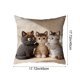 thumbnail image 3 of Uuiauoio Cute Animals Decorative Throw Pillow Cover , Animals Family Animals Outdoor Pillow Cases Square Standard Cushion Cover for Sofa Couch Bed Car 17.72x17.72 inch, 3 of 6