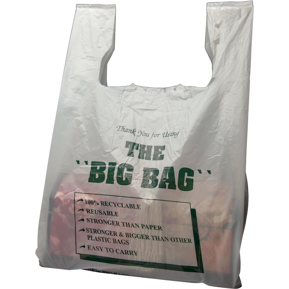 1000 Pack Thank You Plastic Bags 13x8x23. CarryOut TShirt Bag