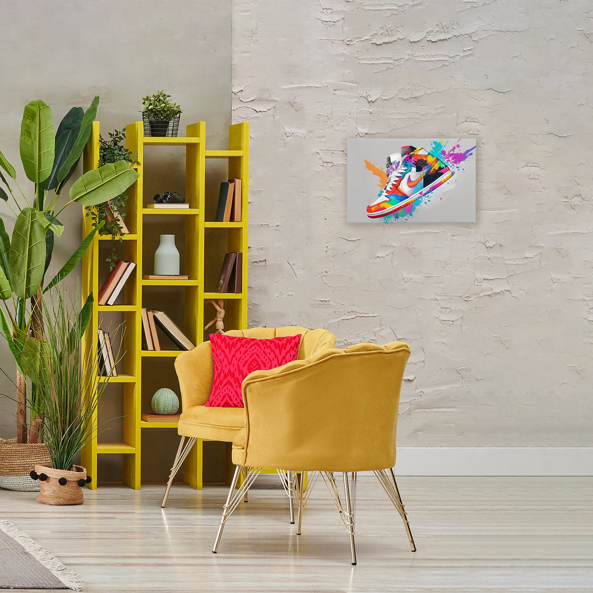 Stupell Industries Hightop Sneaker with Splatter Canvas Wall Art, design by Creative Studio