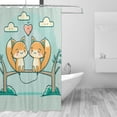 thumbnail image 3 of Polyester Fiber Shower Curtain, Smile Fox Art Shower Curtain, Metal Buckled Eye Waterproof Shower Curtain, Can Be Washed-72x72in, 3 of 8