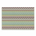 thumbnail image 1 of Chevron Cutting Board, Boho Style Old Fashioned Symmetrical Chevron Lines with Long Downward Strokes Art, Decorative Tempered Glass Cutting and Serving Board, Small Size, Multicolor, by Ambesonne, 1 of 1