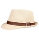 thumbnail image 1 of Sombrero de 56-58 cm de circunferencia para hombres y mujeres, sombrero de copa con cinturón, sombrero de ala corta, sombrero de jazz de verano, sombrero de paja con protección solar, 1 of 5