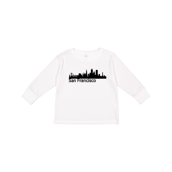 Inktastic San Francisco Skyline Boys or Girls Long Sleeve Toddler T-Shirt