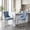 Blue, variant on 26" Counter Height Bar Stools Set of 2, Modern Velvet Upholstered Kitchen Island Chairs wi